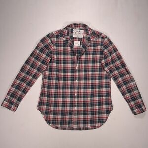 Frank & Eileen Frank Plaid Button Up Shirt Size Small Plaid Woven in Italy EUC!